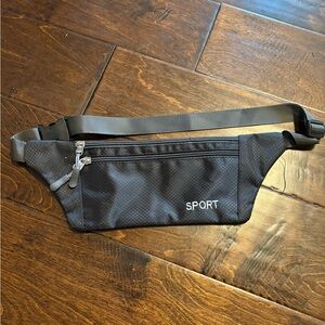 Sport Black Waist Bag